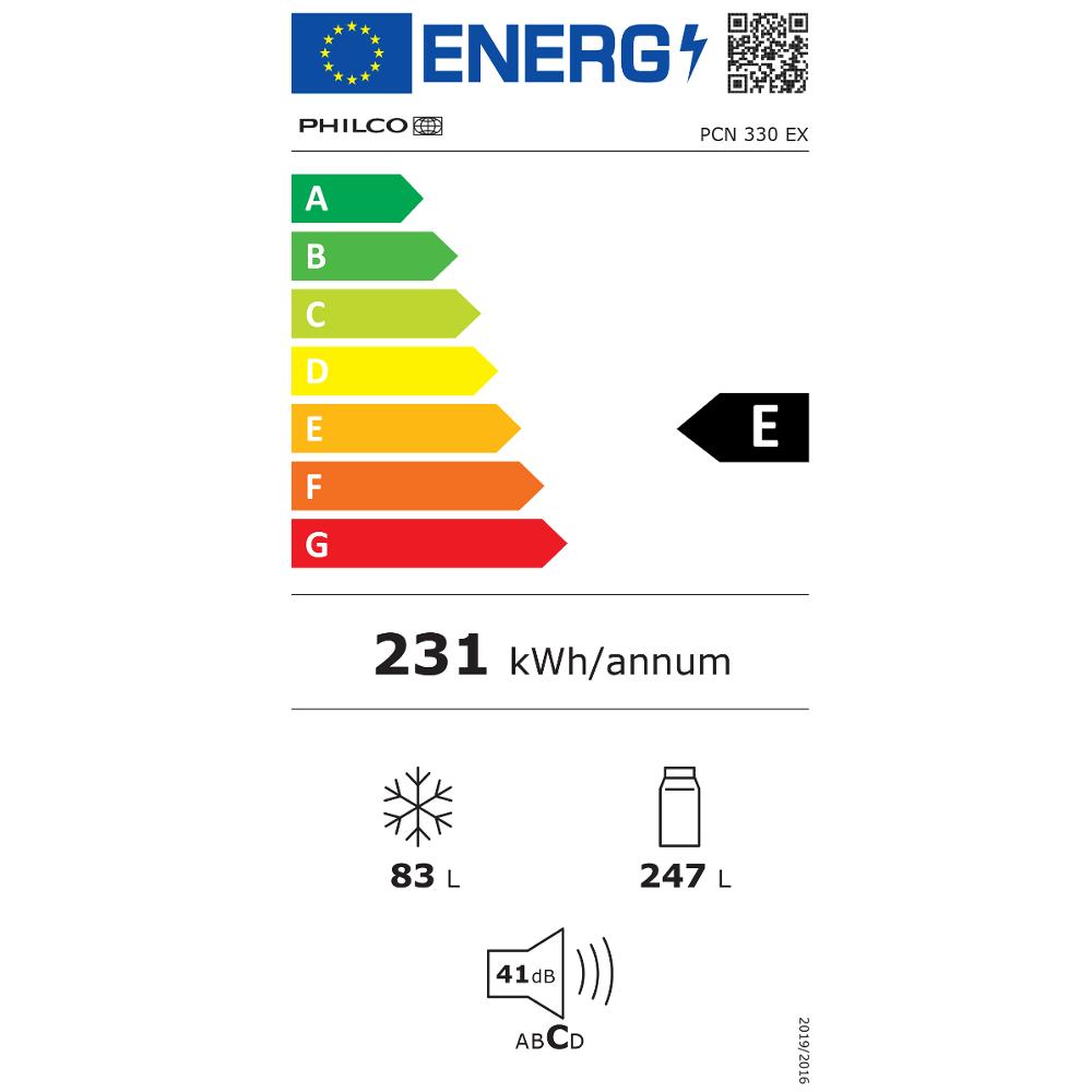 PCN 330 EX komb. chladnička PHILCO - energetický štítek